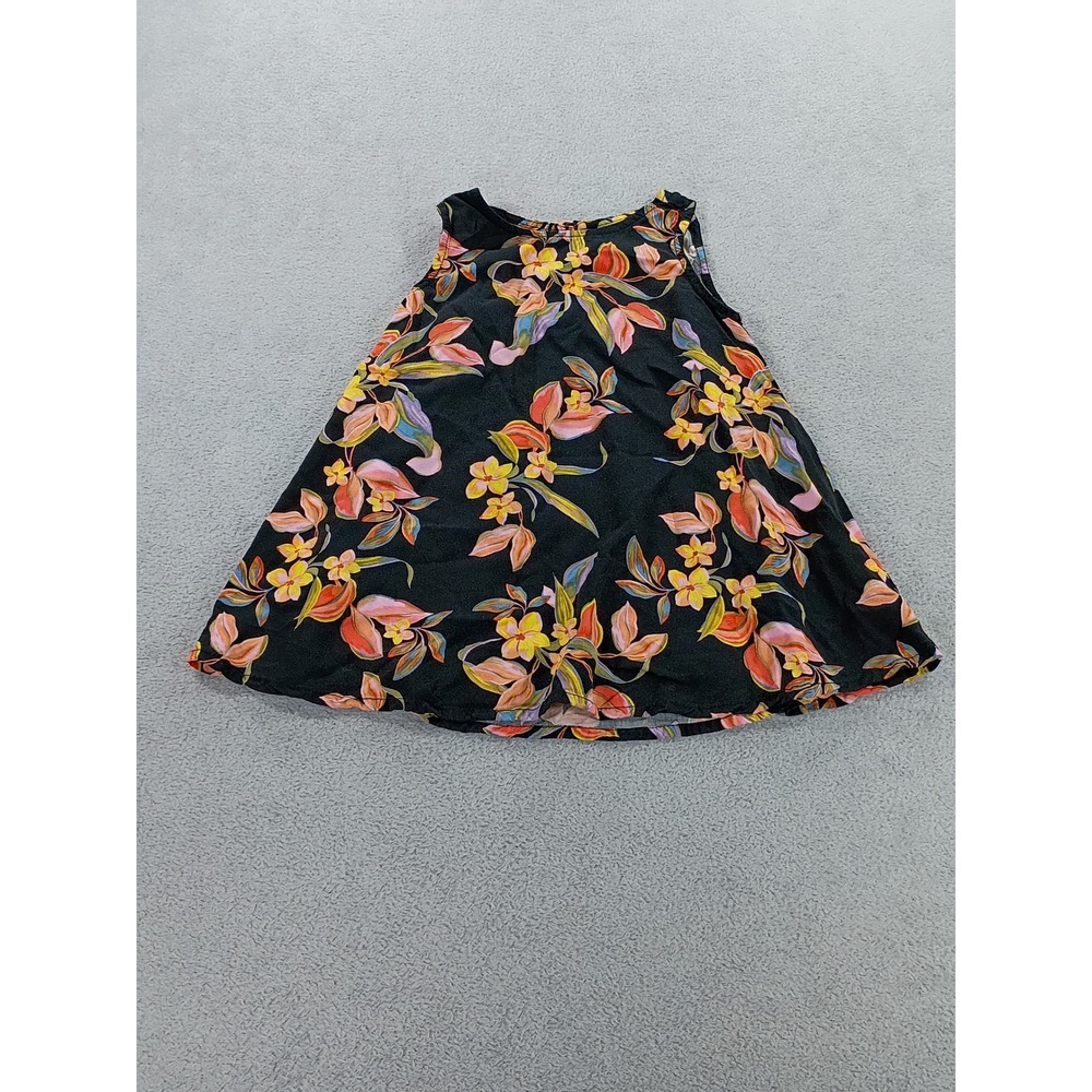 Old Navy Baby Girl Y WOW Dress Black Multi Floral 18-24M Sleeveless Rayon